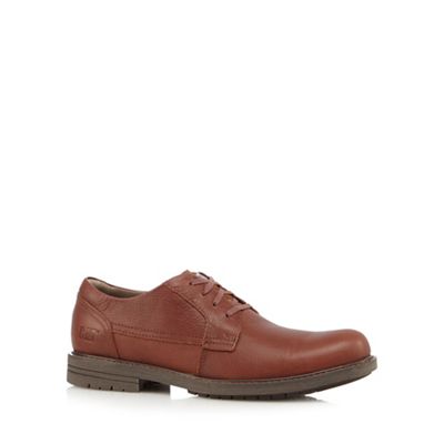 Caterpillar Brown leather lace-up Derby shoes
